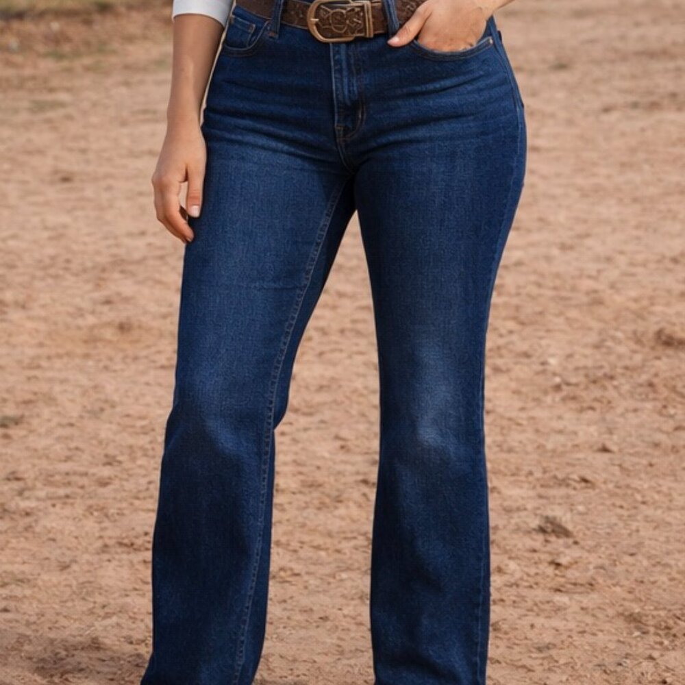 Lee Regular Fit Straight Leg Mid Rise Jeans SZ 16 Petite